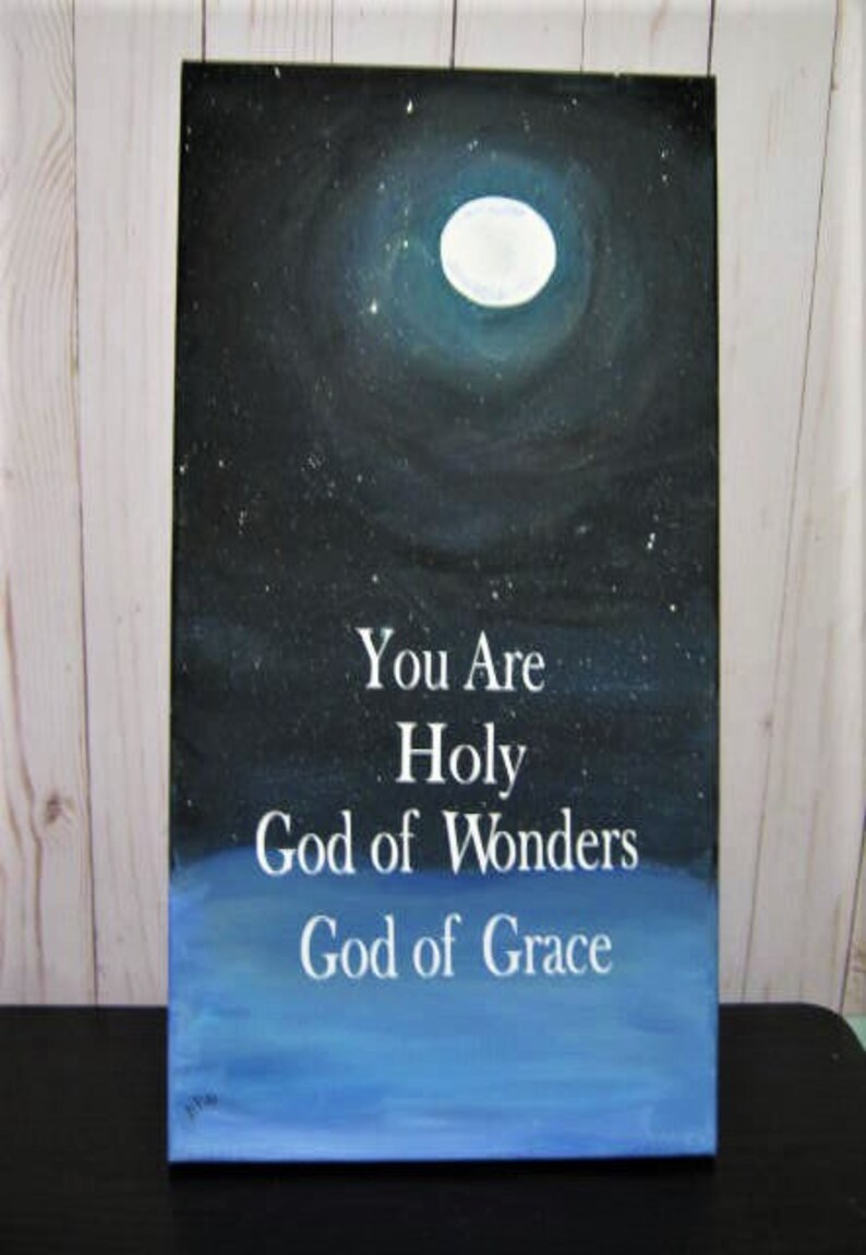 you are holy god of wonders canvas acrylic artreligious songs and art