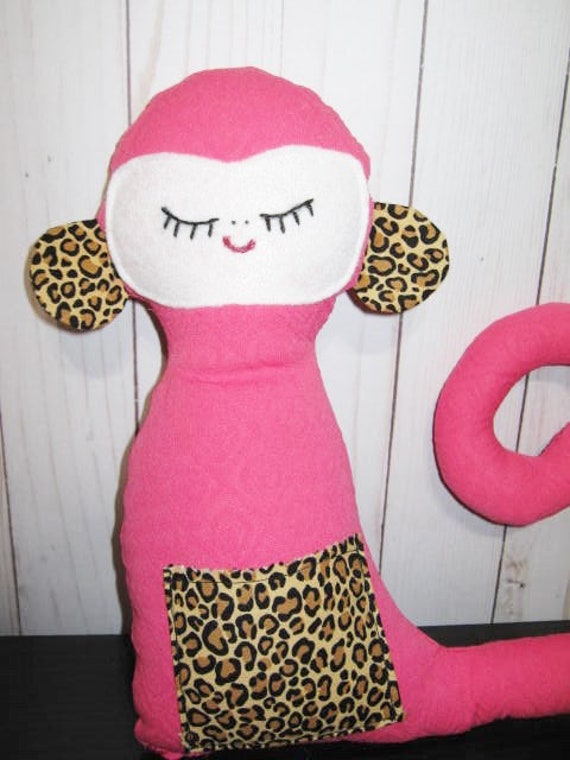 pink monkey stuffed animal