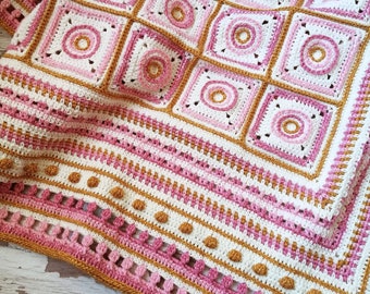 Wheels of Hope Crochet Blanket Pattern, blanket pattern, crochet blanket, crochet pattern, pdf pattern, instant download