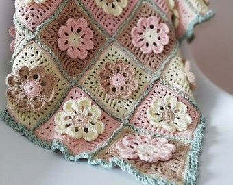 Petals and Ruffles Blanket, crochet blanket pattern, blanket pattern, crochet blanket, crochet pattern, pdf pattern, instant download