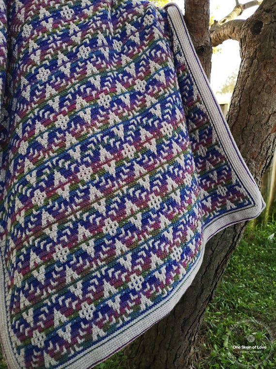 素敵なケイブランケットのパターン、かぎ針編みブランケットのパターン