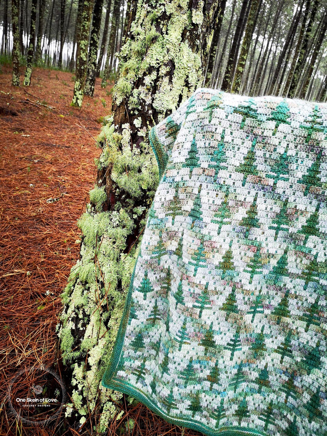 Misty Forest Blanket, Crochet Blanket Pattern, Blanket Pattern