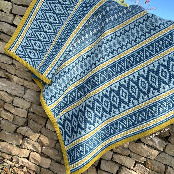 Geometrics Blanket, Crochet Blanket Pattern, blanket pattern, mosaic crochet blanket, crochet pattern, mosaic crochet pdf
