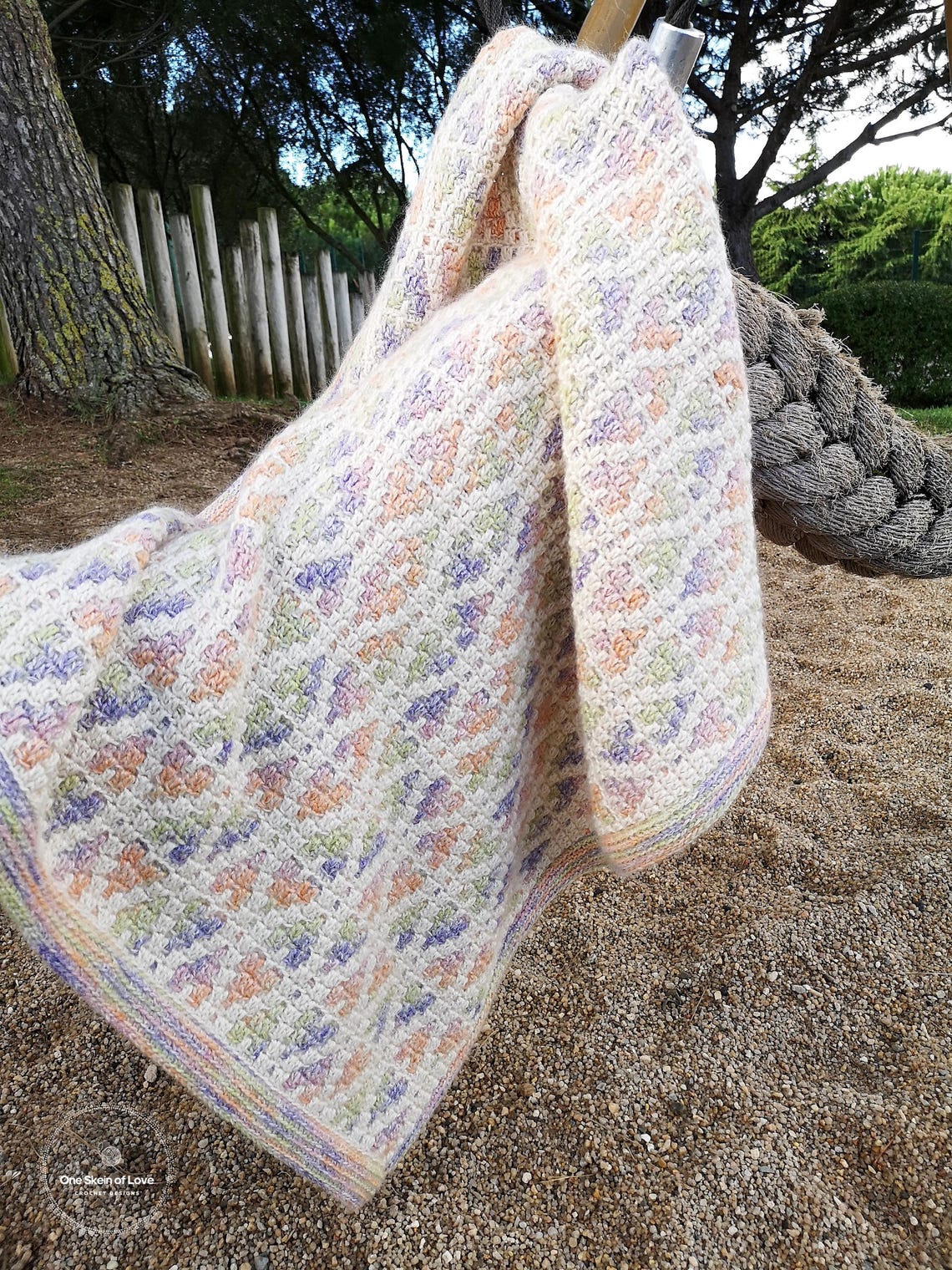 Sugar Rush Blanket, Crochet Blanket Pattern, Blanket Pattern, Mosaic ...