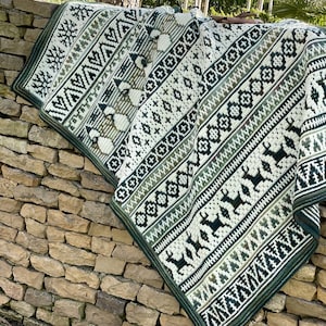 Winter Wonderland Blanket, Crochet Blanket Pattern, blanket pattern, mosaic crochet blanket, crochet pattern, mosaic crochet, crochet pdf image 2