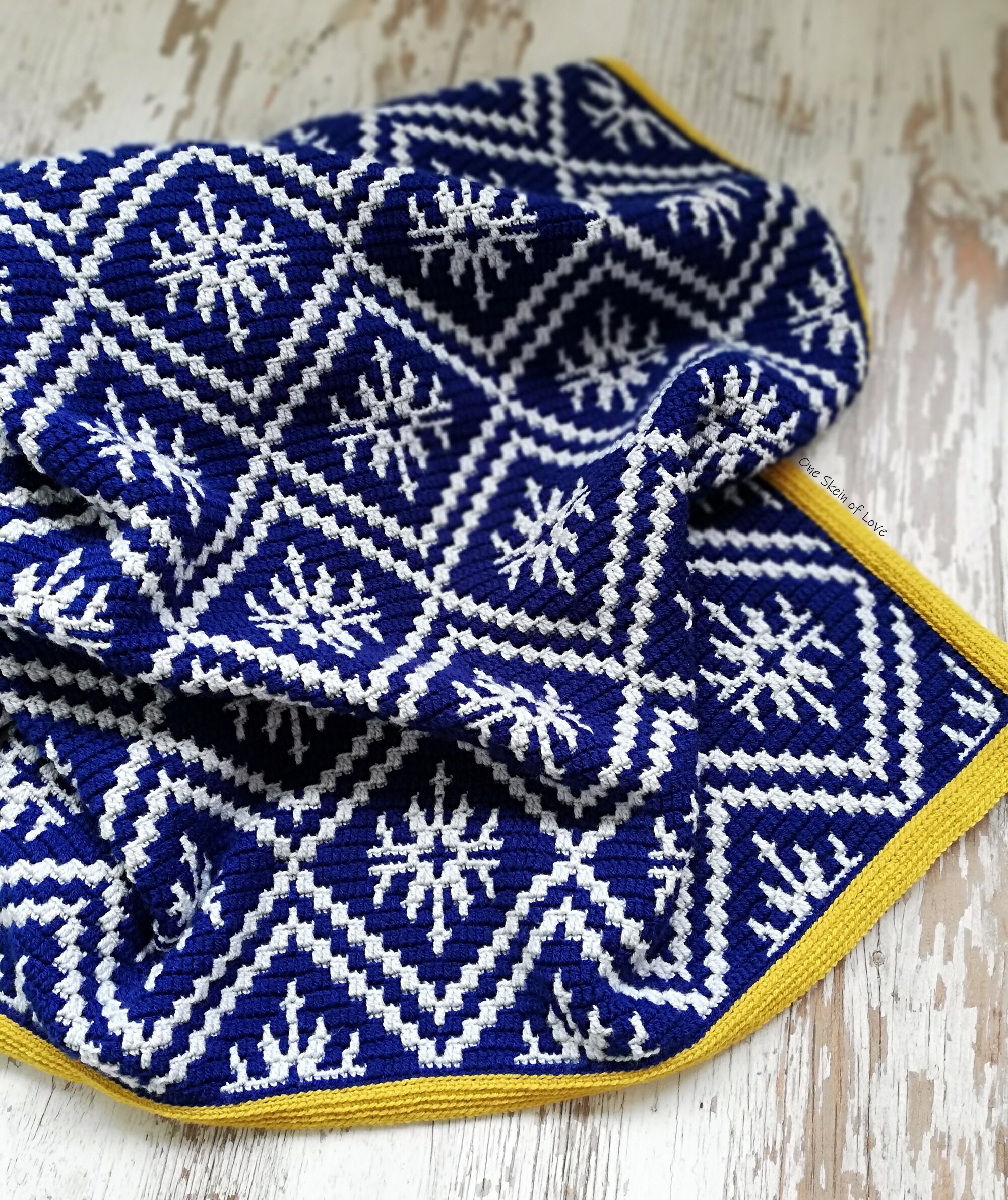 Midnight Snowflakes Blanket Crochet Blanket Pattern Blanket Etsy