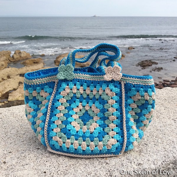 Patrón de ganchillo. Patrón de bolsa de ganchillo. Bolso Cuadrado de la Abuela en Ganchillo. Patrón de la abuela de ganchillo. Descarga instantánea PDF Crochet Pattern.Photo Tutorial