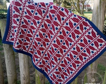 Patrón de manta de hojas divertidas, patrón de manta de crochet, patrón de manta, patrón de manta de crochet de mosaico, patrón de crochet, crochet de mosaico