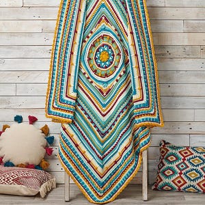 Talavera Blanket, Crochet Blanket Pattern, blanket pattern, crochet blanket, crochet pattern, textured crochet, crochet pdf