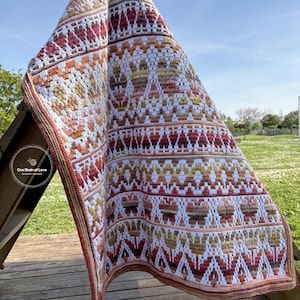 Spring Garden Blanket Pattern, Crochet Blanket Pattern, blanket pattern, mosaic crochet blanket, crochet pattern, mosaic crochet,crochet pdf