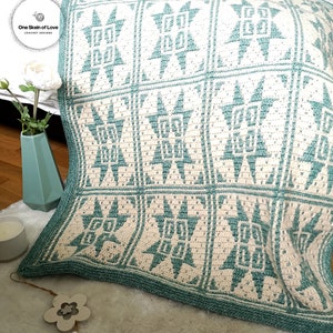 Stellar Blanket, Crochet Blanket Pattern, blanket pattern, mosaic crochet blanket, crochet pattern, mosaic crochet, crochet pdf, mosaic