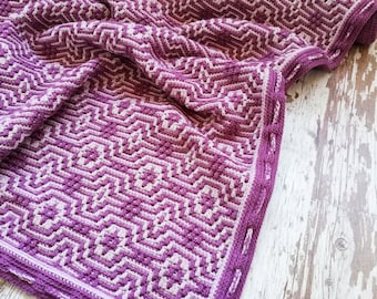 All we need is a hug Blanket, Crochet Blanket Pattern, blanket pattern, mosaic crochet blanket, crochet pattern, mosaic crochet pdf