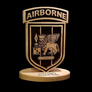 Southern European Task Force (SETAF) 1/509th  3/325th Desk Carving / PCS / Retirement Gift