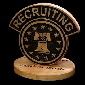 Army Recruiting Command (USAREC) Desk Carving / PCS / Retirement Gift