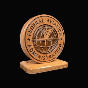 Federal Aviation Administration Desk Carving / PCS / Retirement Gift