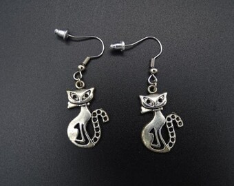 Cat Fish hook earrings