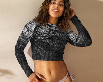 Forest Recycled long-sleeve crop top