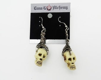 Claw with Skull Earrings