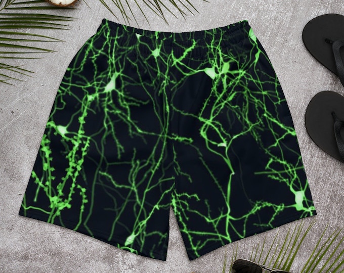 Featured listing image: Brain Cell Print Men's Athletic Long Shorts