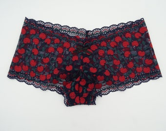 Womens Casual Cherry Cheeky Boyshort