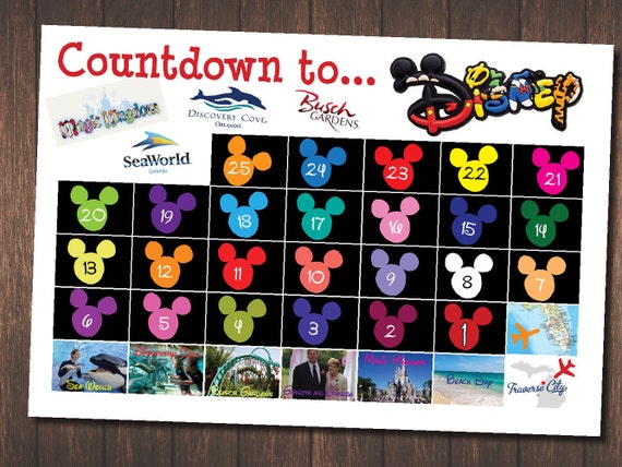 Disney Countdown Chart