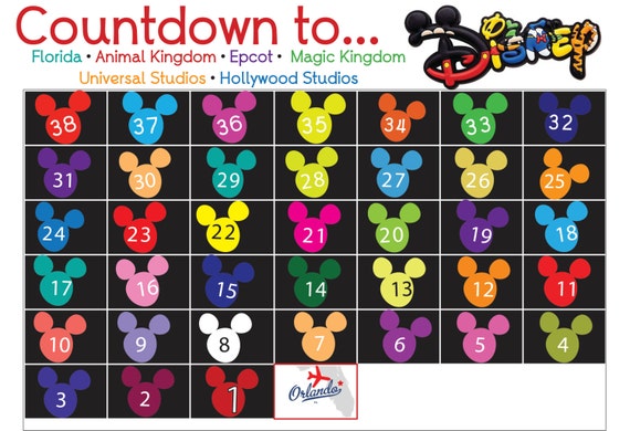 Disney Countdown Chart