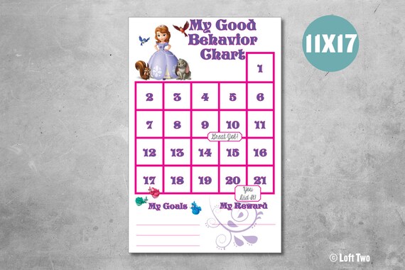 Sofia The First Chore Chart