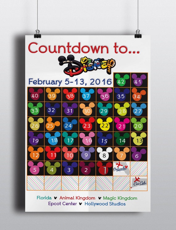 Disney Countdown Chart