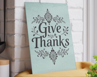 Give Thanks glass cutting board | Thanksgiving kitchen decor