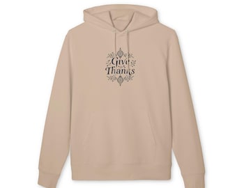 Give Thanks hoodie | Thanksgiving typography, autumn leaves design