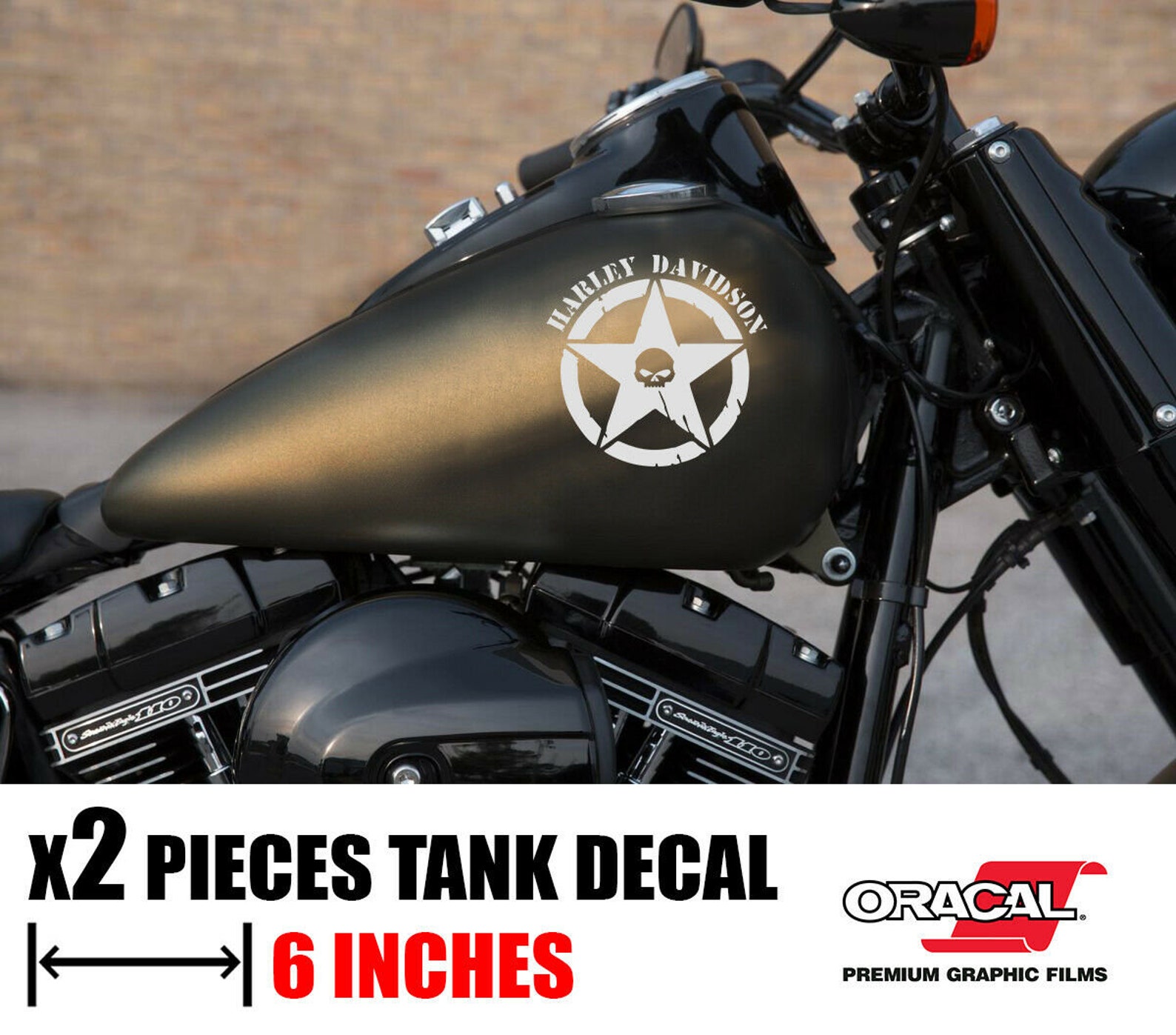 Harley Davidson Gas Tank STICKER TANK Logo Decal Motorcycle Etsy