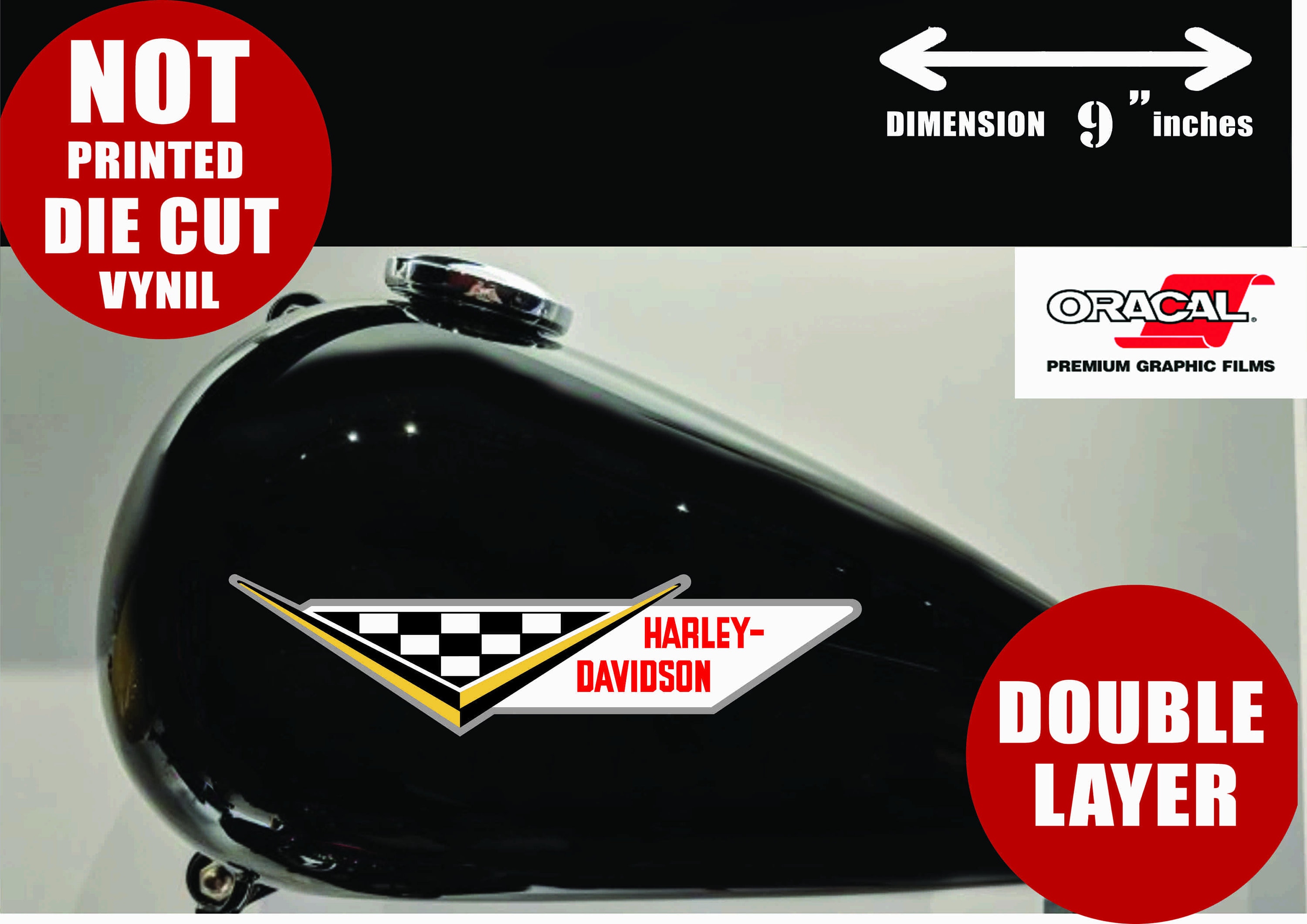 Harley Davidson Gas Tank STICKER TANK Logo Decal Motorcycle Etsy
