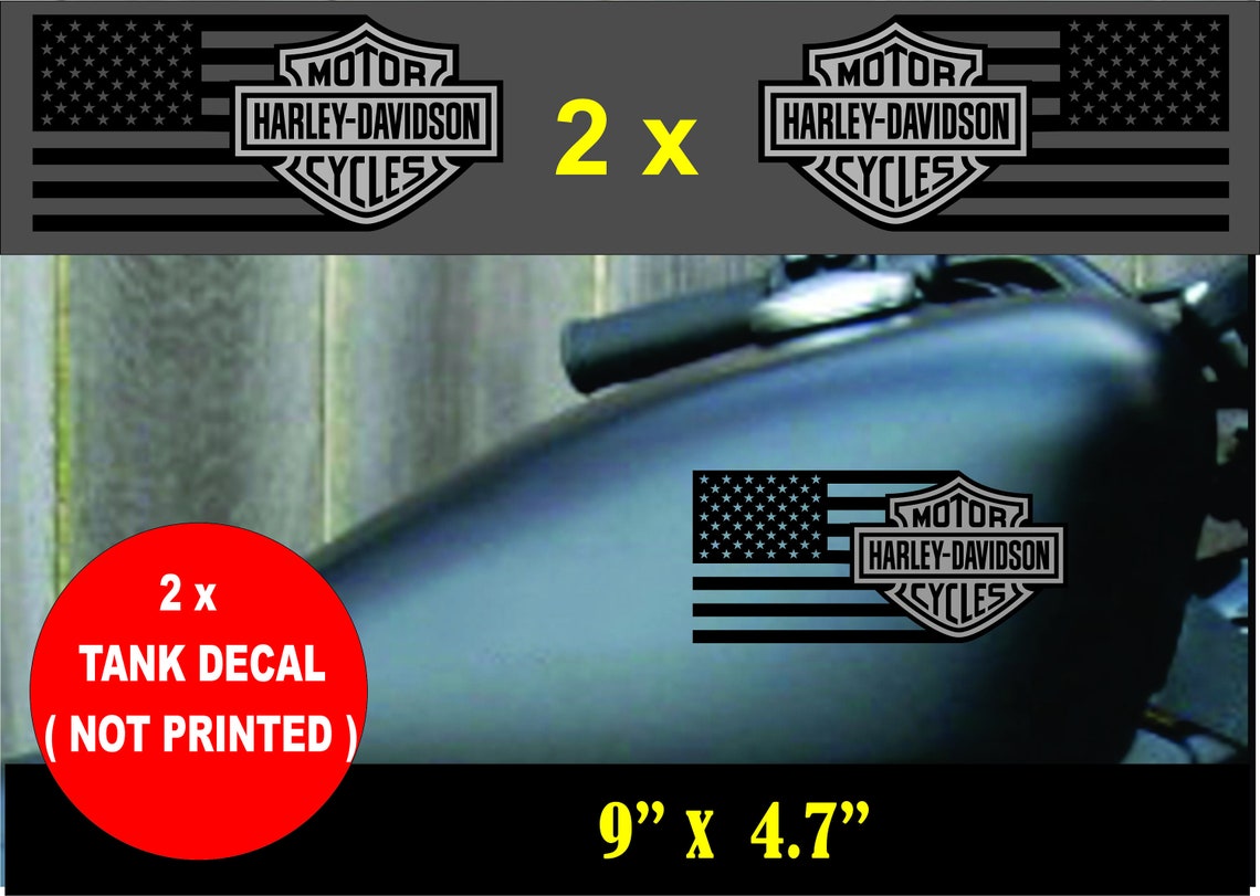 Harley Davidson gas tank STICKER TANK logo Decal motorcycle Etsy