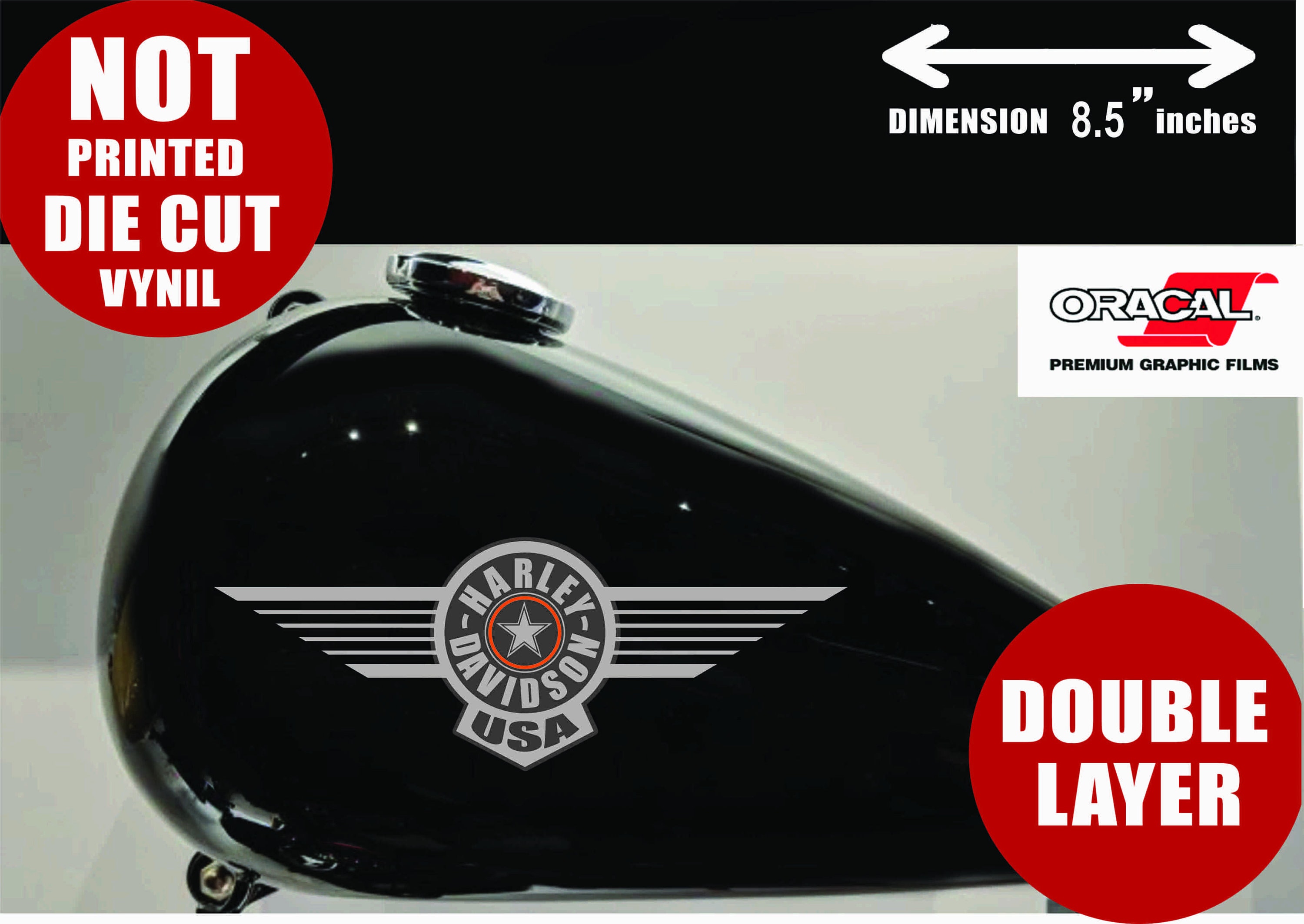 Harley Davidson Gas Tank STICKER TANK Logo Decal Motorcycle Etsy