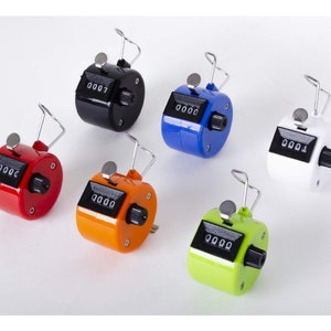 Tally Counter Tally Counter, Hand Held Counter, 4 Digit Manual Mechanical  Click Counter, Box of 5