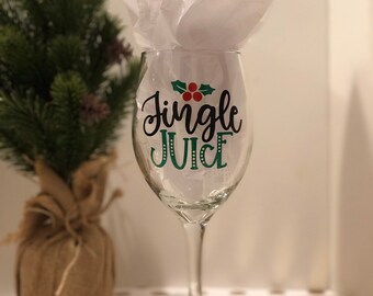 Holiday Wine Glass