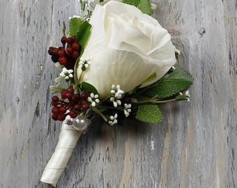Wedding Boutonniere Etsy