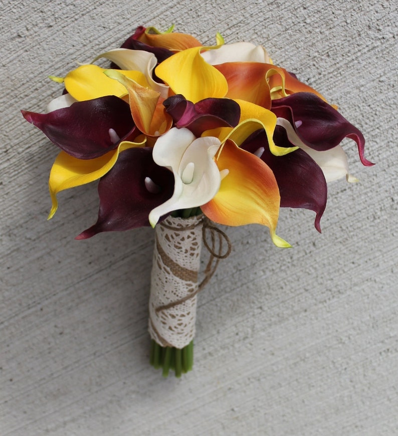 Yellow Calla Lily Wedding Bouquet