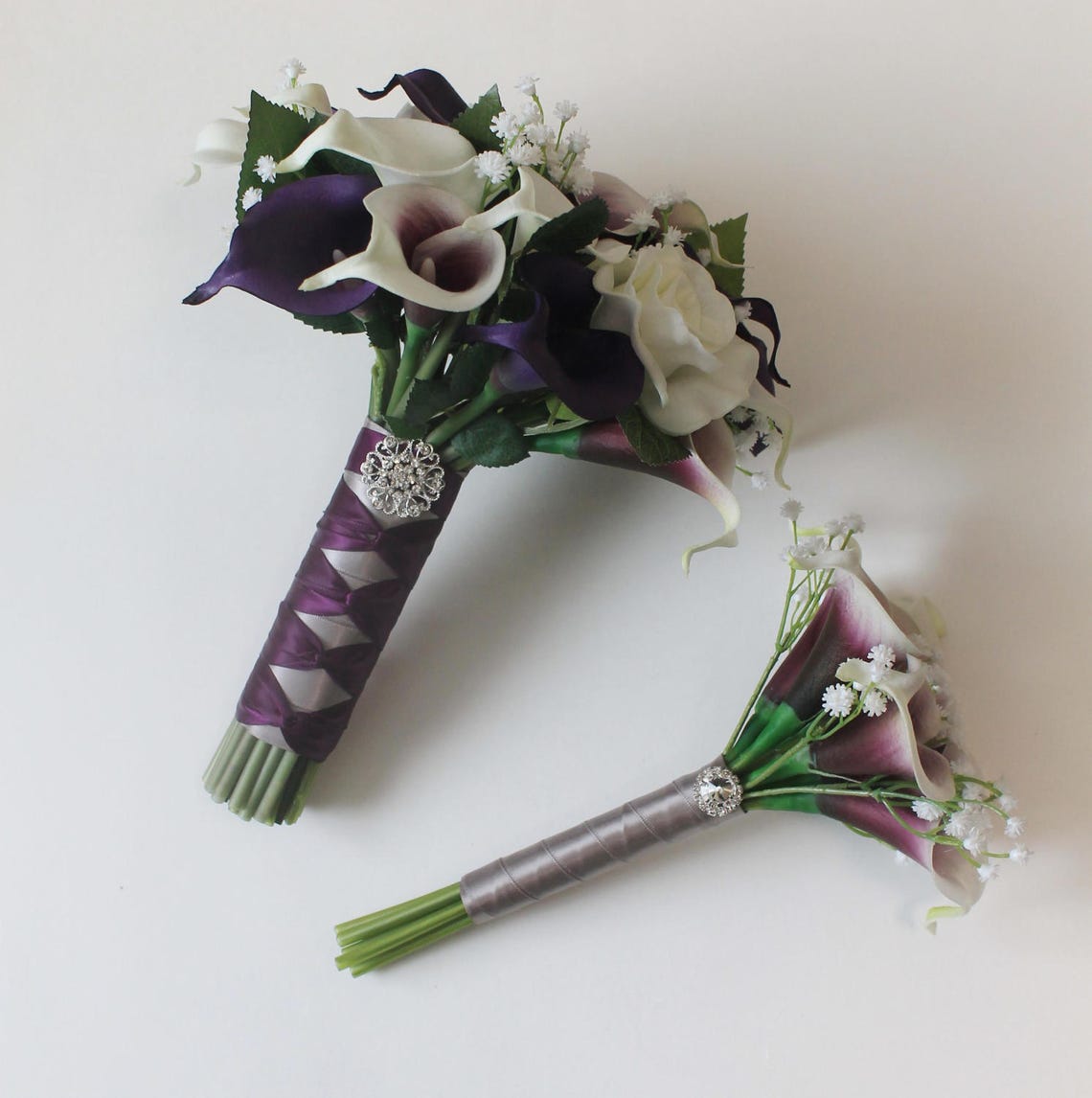 Purple Wedding Bouquet Purple Calla Lily Bouquet Purple - Etsy