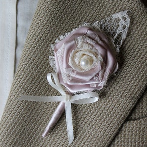 Dusty Rose Wedding Boutonniere Grooms Boutonniere Groomsmen Boutonniere Mens Wedding Boutonniere Dusty Rose Boutonniere Wedding Boutonnieres image 2