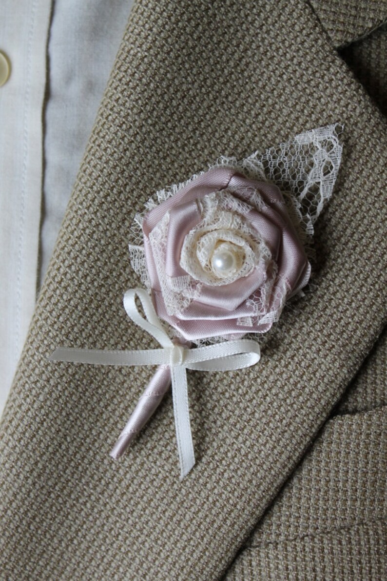 Dusty Rose Wedding Boutonniere Grooms Boutonniere Groomsmen Boutonniere Mens Wedding Boutonniere Dusty Rose Boutonniere Wedding Boutonnieres image 2