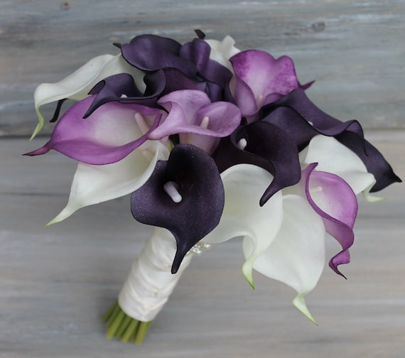 Purple Calla Lily Wedding Bouquet