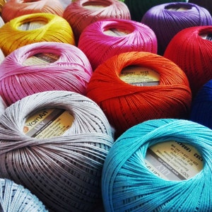 NEW crochet cotton thread size 10, 50g x 225m, 3ply, mercerized cotton yarn 10, YARNART LILY image 1