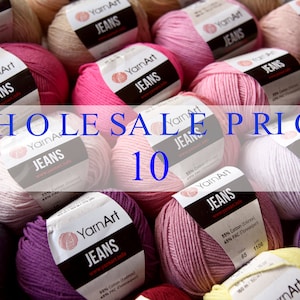 BULK bestellen 10 amigurumi gehaakte katoen mix baby garen JEANS yarnart Groothandel - acryl garen, sport gewicht, 2, zomer breien fijn dun
