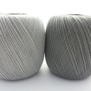 Crochet cotton yarn thread size 10 100g x 565m 3PLY Gray. Mercerized cotton thread madame trikote MAXI DIKTAS image 7