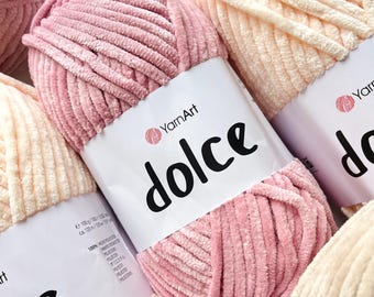 YarnArt Dolce Micro Polyester yarn knitting crochet 100g 120m, Velvet yarn, Amigurumi toy, baby yarn, plush yarn, blanket yarn, soft yarn