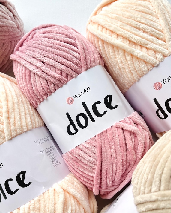 YarnArt Dolce Micro Polyester yarn knitting crochet 100g 120m, Velvet yarn, Amigurumi toy, baby yarn, plush yarn, blanket yarn, soft yarn