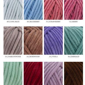 Wolans Bunny Baby Chenille Yarn, Velvet, Plush Yarn 3.52oz 120m 131 yards / Bulky / Amigurumi / Toys / Knitting / Crochet / Polyester yarn image 6