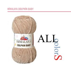Himalaya Dolphin BABY (100g/120m) / Velvet / Plush / Bulky / Amigurumi / Toys / Knitting / Crochet / Polyester yarn