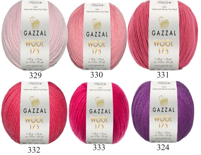 Gazzal Superwash Merino Wool 175 Yarn – OEKO-TEX Certified, 50g/175m, Fine Wool for Knitting, Crochet image 8